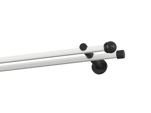 Garnýž 19x19mm drážková tyč - 2řada - TODI MAX - bílo černá 1