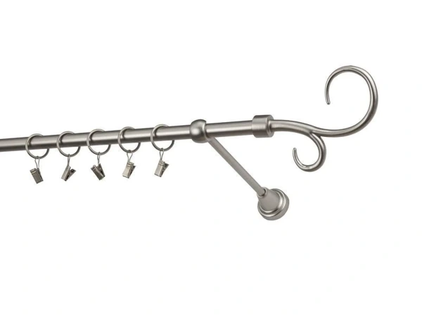 Garniže 16mm - jednoradové - HÁK DVOJITÝ - satin