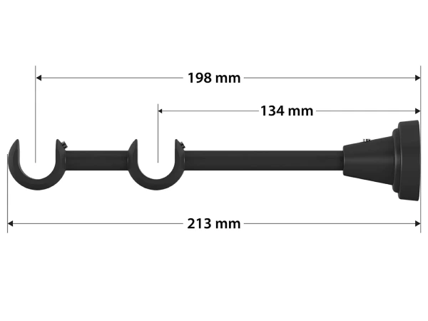 Garnýž 19x19mm obyčejná tyč - 2řada - SFERA - bílo černá 4