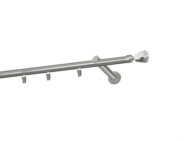 Garniža 19mm - drážková tyč - 1rad - CRYSTAL CONE - satin