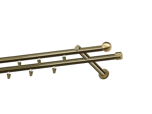 Garniža 19x19mm - drážková tyč - 2rady - BOLOGNA - antik