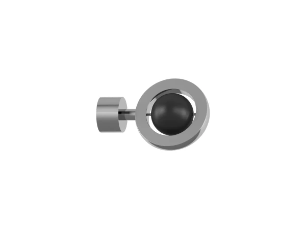 Garnýž 19mm obyčejná tyč - 1řada - SFERA - černá 2