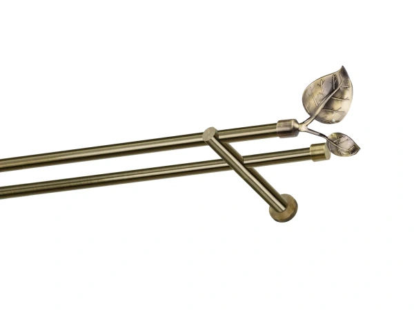 Garnýže 16x16mm - dvouřadá - LIST VELIKY - antik 1