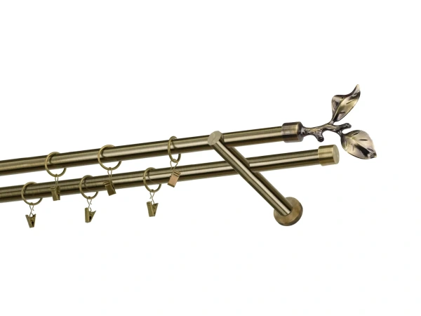 Garnýže 19x19mm - dvouřadá - LIST ROSE - antik