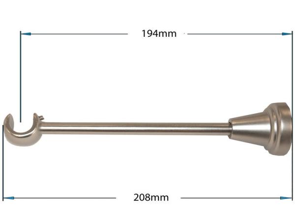 Garniže 16mm - jednoradové - HÁK DVOJITÝ - satin 3