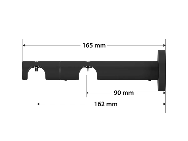 Garnýž 19x19mm drážková tyč - 2řada - TODI MAX - bílo černá 4
