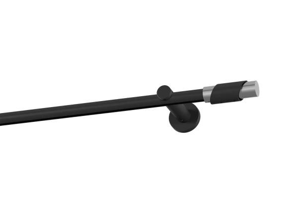 Garnýž 19mm drážková tyč - 1řada - PARIS - černá 1