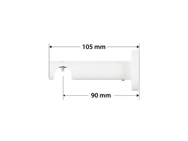 Garnýž 19mm drážková tyč - 1řada - CYLINDR CRYSTAL - černo bílá 4