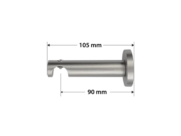 Garniža 19mm - drážková tyč - 1rad - CYLINDR - satin 3