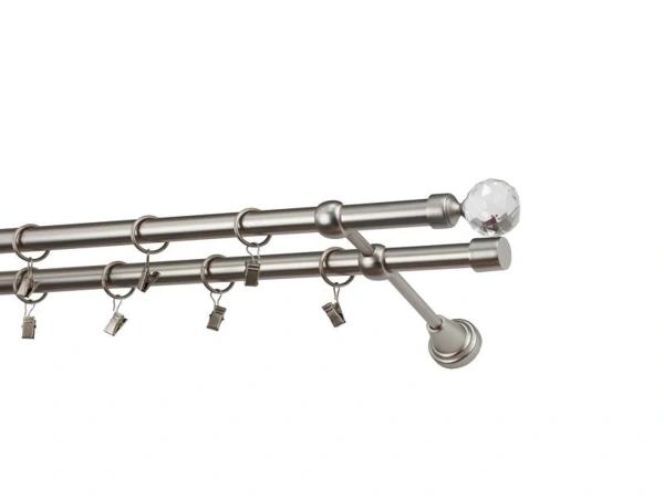 Garnýže 19x19mm - dvouřadá - KOULE CRYSTAL - satin