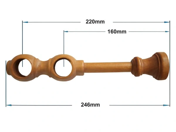 Garnýže dřevěná 28x28mm dvouřadá - DUB ZLATÝ 4