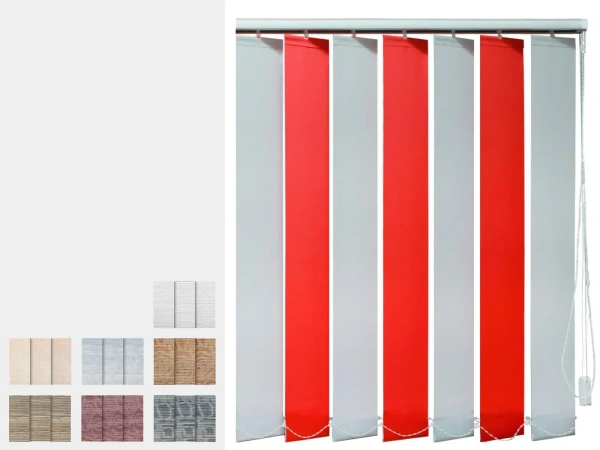 Dvoubarevní vertikální žaluzie - látka BORNEO