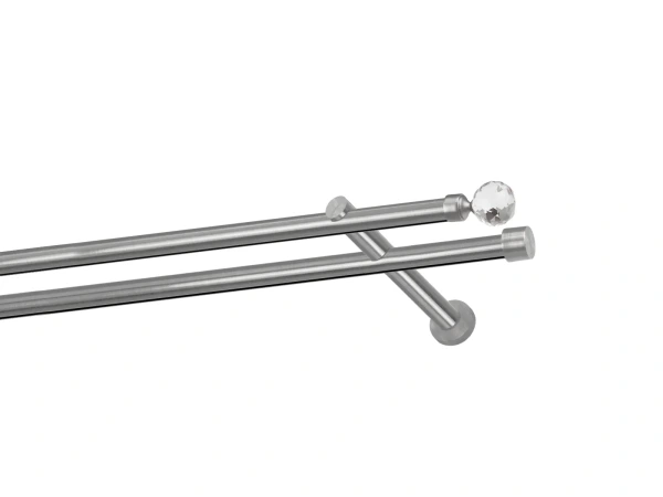 Garniža 19x19mm - drážková tyč - 2rady - GUĽA CRYSTAL - satin 1