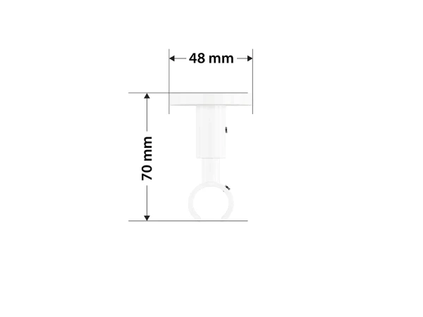 Garnýž 19mm drážková tyč - 1řada - CYLINDR CRYSTAL - černo bílá 5
