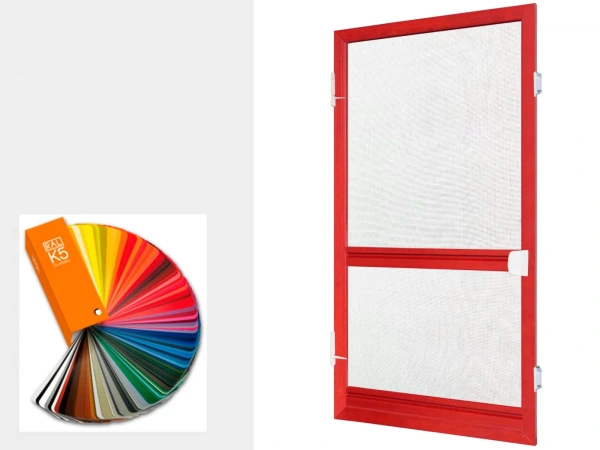 Sítě proti hmyzu na DVEŘE - pantové - barvy RAL
