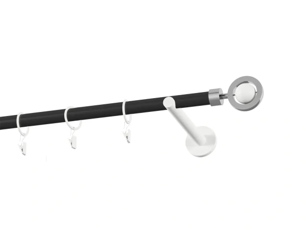 Garnýž 19mm obyčejná tyč - 1řada - SFERA - černo bílá