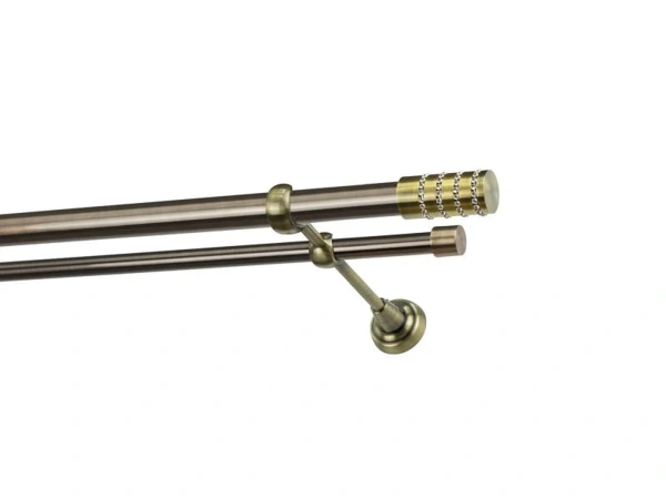 Garnýže 25x16mm - dvouřadá - CYLINDR CRYSTAL - antik 2