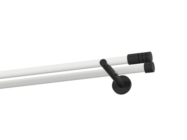 Garnýž 19x19mm obyčejná tyč - 2řada - TECHNO - bílo černá 1