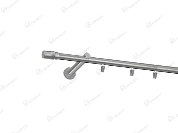 Garniža 19mm - drážková tyč - 1rad - CYLINDR - satin
