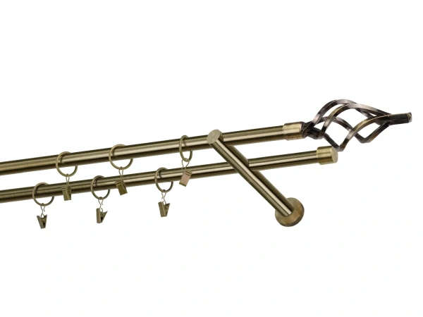 Garnýže 16x16mm - dvouřadá - KOULE AZUR - antik