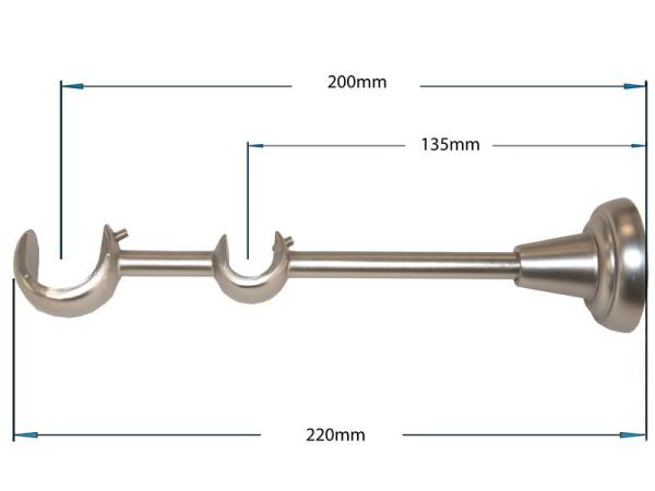 Garnýže 25x16mm - dvouřadá - KOULE CRYSTAL - satin 2