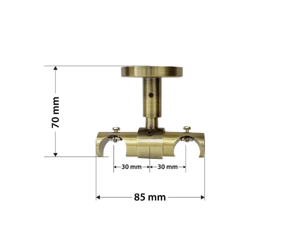Garniža 19x19mm - drážková tyč - 2rady - VOLEO - antik 4