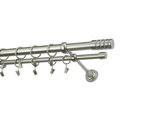 Garnýže 25x16mm - dvouřadá - CYLINDR CRYSTAL - satin