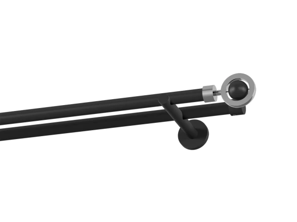 Garnýž 19x19mm obyčejná tyč - 2řada - SFERA - černá 1