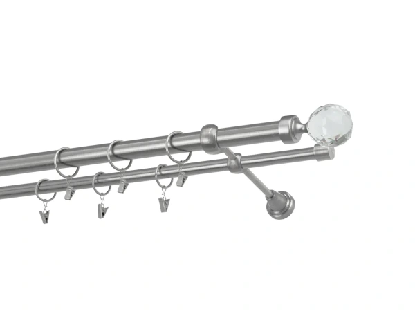 Garnýže 25x16mm - dvouřadá - KOULE CRYSTAL - satin