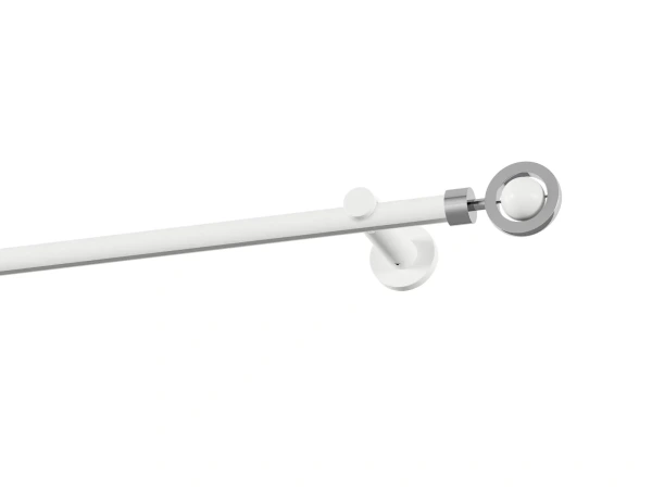 Garnýž 19mm drážková tyč - 1řada - SFERA - bílá 1