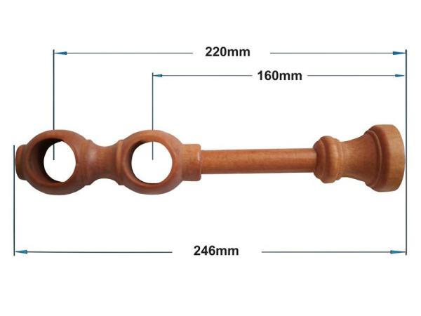 Garnýže dřevěná 28x28mm dvouřadá - OLŠE 2