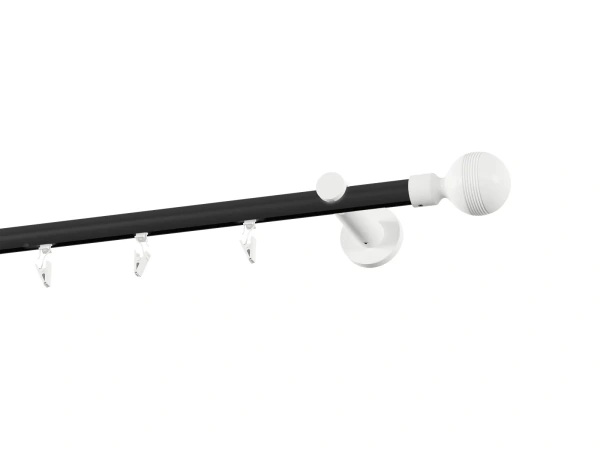 Garnýž 19mm drážková tyč - 1řada - GABI - černo bílá 2