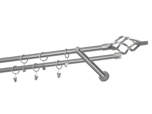 Garnýže 16x16mm - dvouřadá - KOULE AZUR - satin