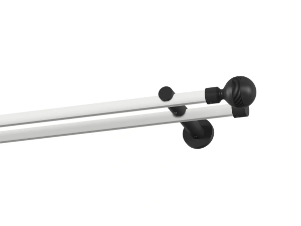 Garnýž 19x19mm drážková tyč - 2řada - GABI - bílo černá 1
