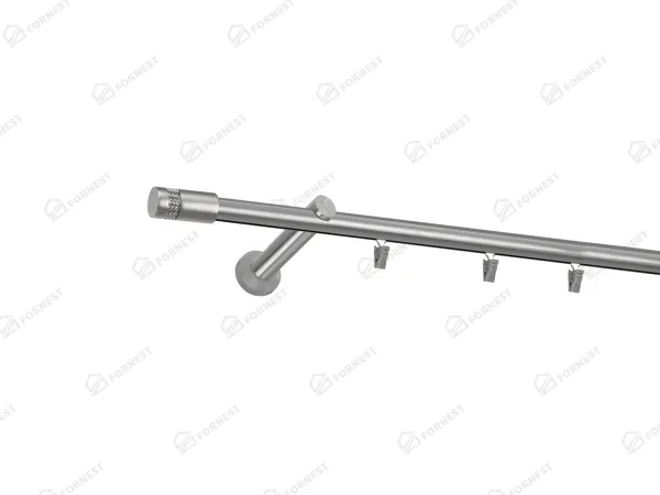 Garniža 19mm - drážková tyč - 1rad - CYLINDR CRYSTAL - satin