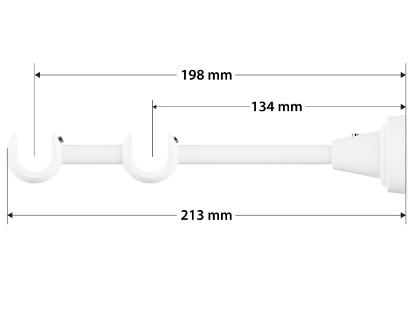 Garnýž 19x19mm obyčejná tyč - 2řada - VALEC - černo bílá 4