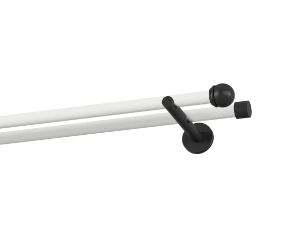 Garnýž 19x19mm obyčejná tyč - 2řada - TODI MAX - bílo černá 1