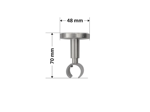 Garniža 19mm - drážková tyč - 1rad - CYLINDR CRYSTAL - satin 4