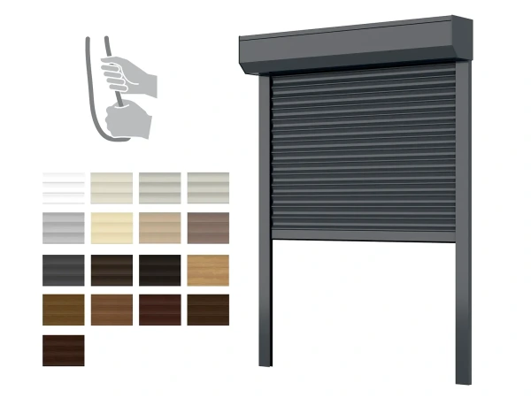 Hliníkové rolety BOX 205mm - výška do 2900mm - RUČNÍ OVLÁDÁNÍ