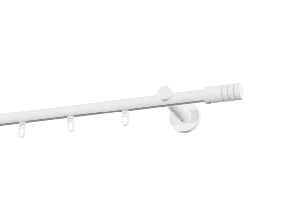 Garnýž 19mm drážková tyč - 1řada - TECHNO - bílá