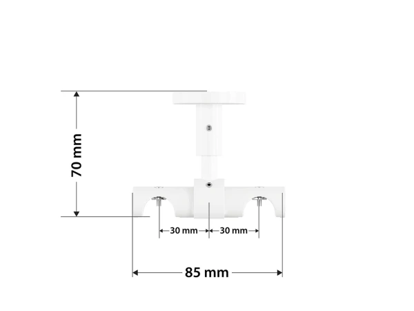 Garnýž 19x19mm drážková tyč - 2řada - PULLO - bílá 5