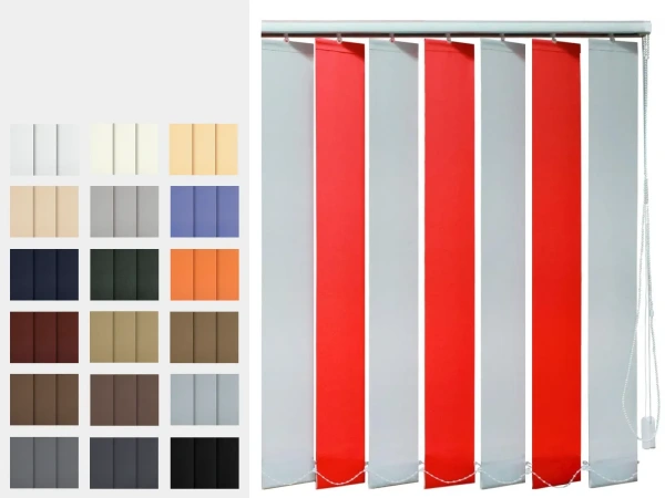 Dvoubarevní vertikální žaluzie - látka KENIA