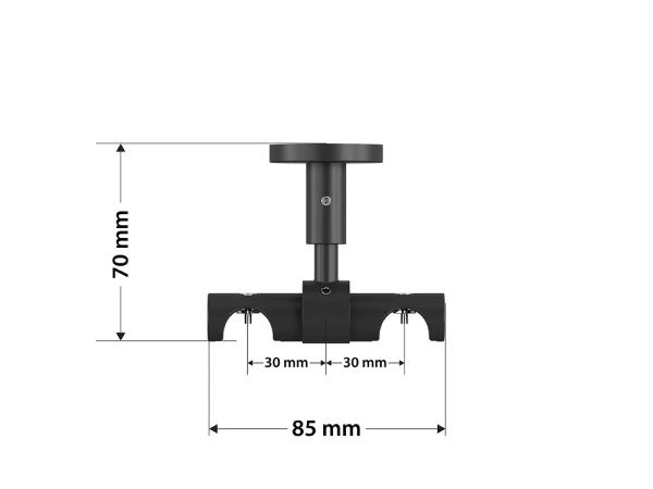 Garnýž 19x19mm drážková tyč - 2řada - TECHNO - černá 5