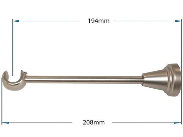 Garniže 16mm - jednoradové - CRYSTAL CONE - satin 4