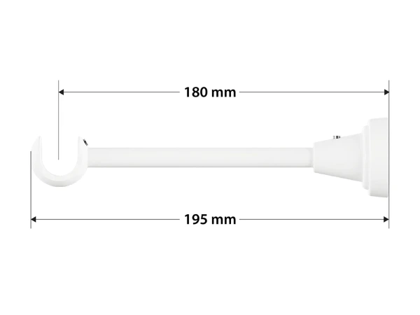 Garnýž 19mm obyčejná tyč - 1řada - VALEC - bílá 4