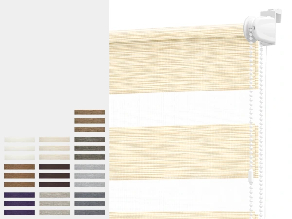 Rolety MINI+ den a noc - látka MAURÍCIUS