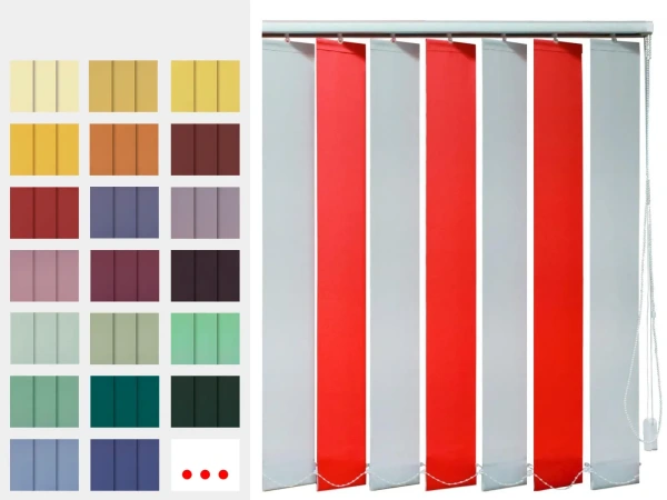 Dvoubarevní vertikální žaluzie - látka EDEN