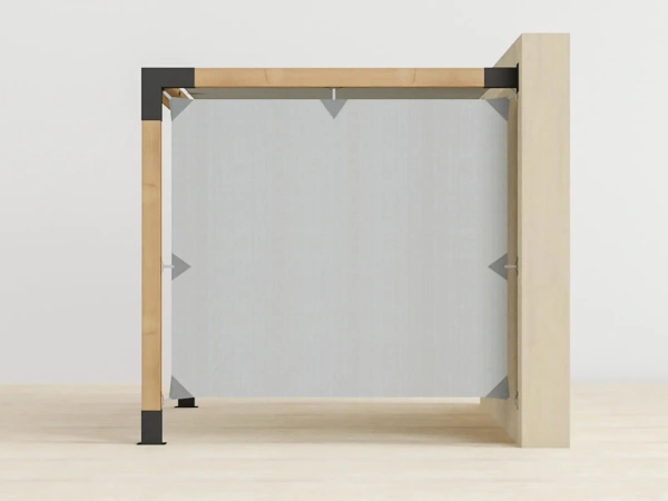 Pergola VEGAS - o stěnu - 2 sekční 4