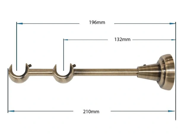 Garniže 16x16mm - dvojradové - HÁK DVOJITÝ - antik 4