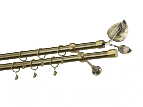 Garnýže 25x25mm - dvouřadá - LIST VELIKÝ  - antik